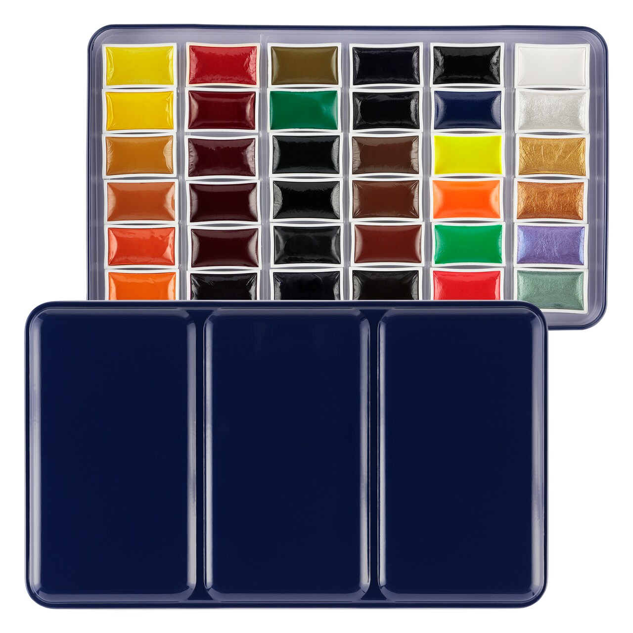 SoHo Urban Artist E-Z Lift Artist Watercolors Pan Set Of 36 - Professional Watercolor Pan with Rich & Brilliant Colors for Painters, Artists, Canvas, & More!